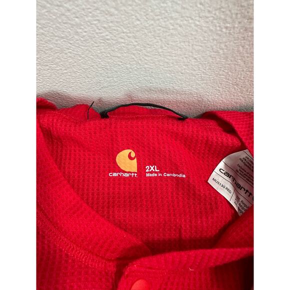 NWOT Carhartt Mens Force Classic Base Force Thermal Base Layer Suit Red Size 2XL - Picture 4 of 13